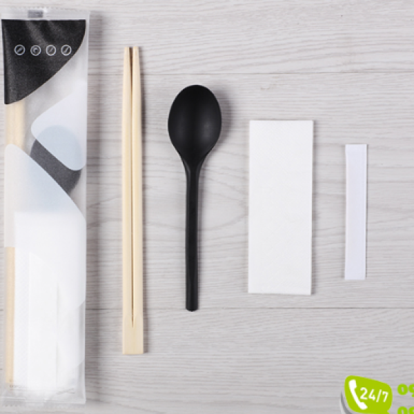 Set Đũa Muỗng Tăm Giấy